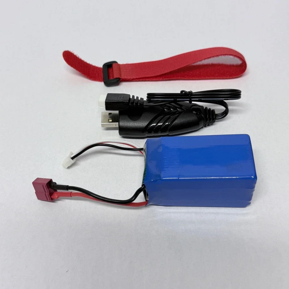 TENSSENX 1/14 Scale RC Truck Body Shell Battery and Charger Set Black Blue Camo